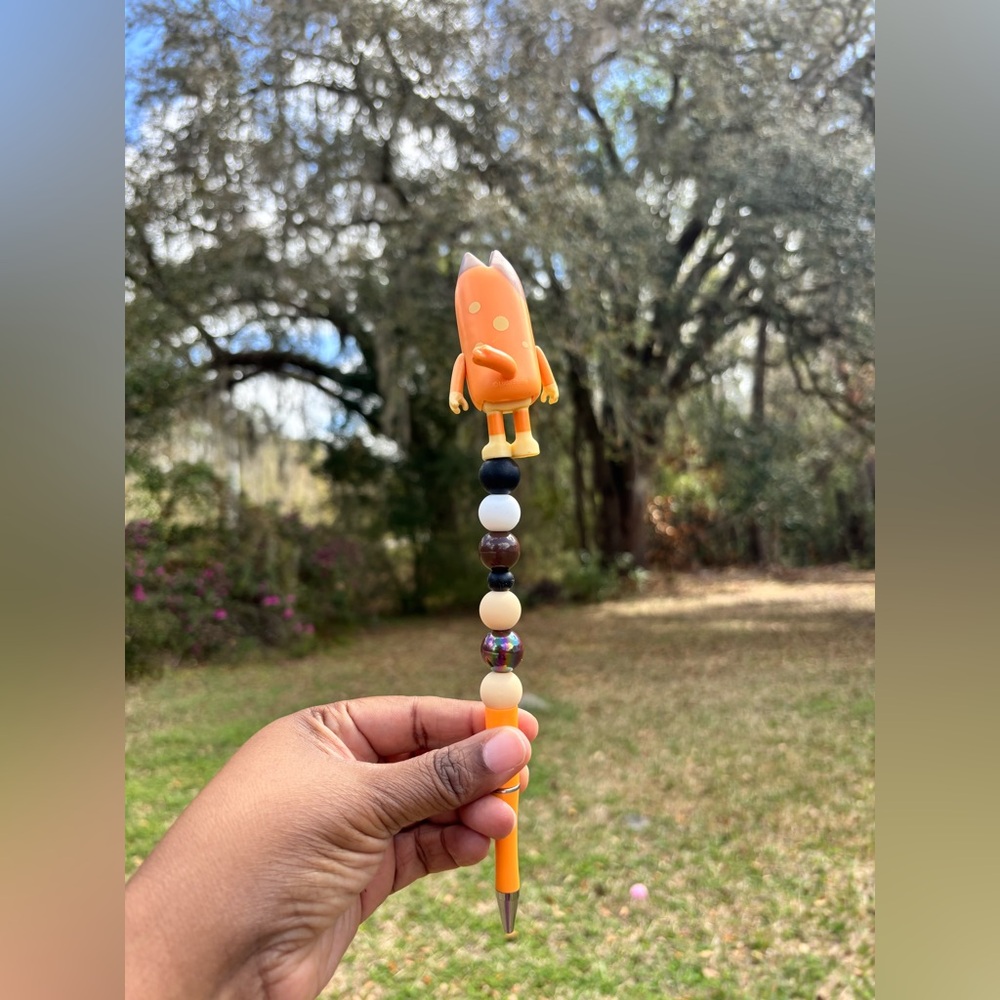 Custom Made Orange Cartoon Character Pen - Picture 4 of 4